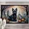 Edge Collections - 24" x 36" - Multicolor - Scottish Terrier Spooky Halloween Doormat Non Slip Washable - 1 Piece